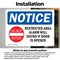 Signmission Restricted Area Alarm Will Sound Sign, Vinyl Decal, 10in W x 7in L, 2PK OS-2PACK-NS-D-710-L-18073 - alternate 4